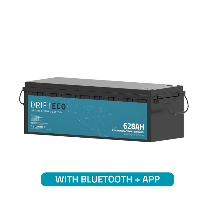 Fogstar Drift ECO 12V 628Ah + Bluetooth leisure battery, angle 3