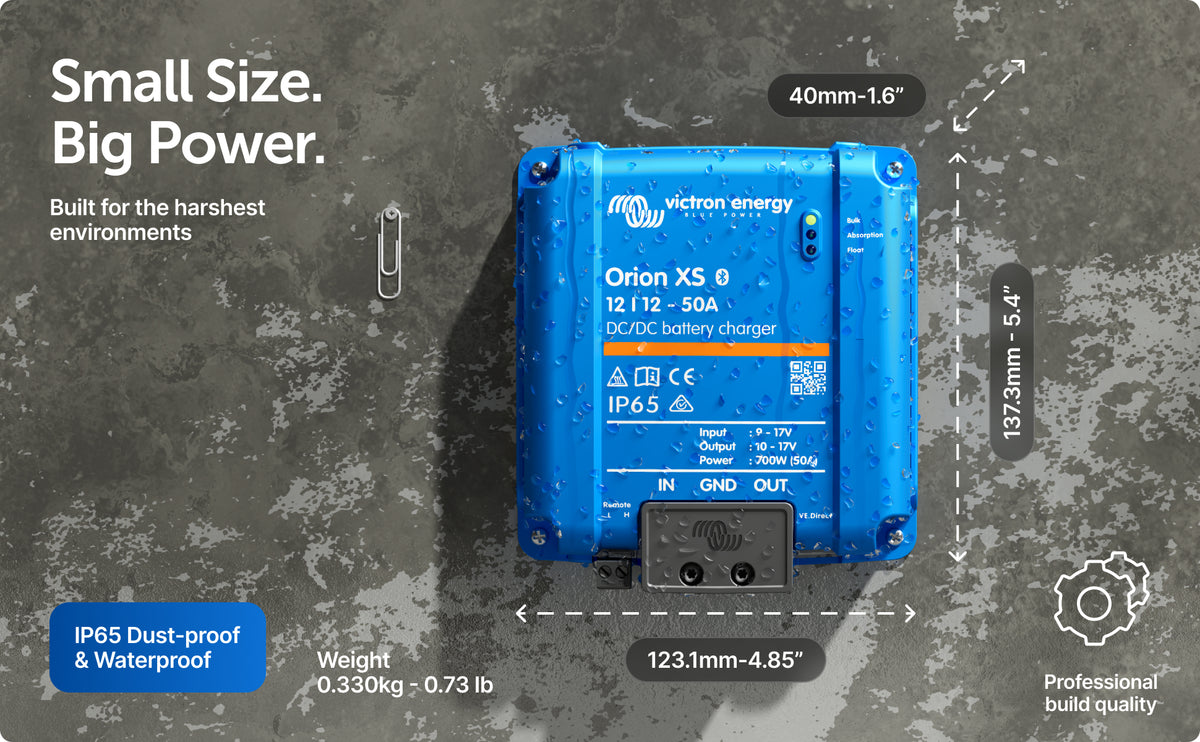 Victron Orion XS 12/12-50A DC-DC charger, angle 4