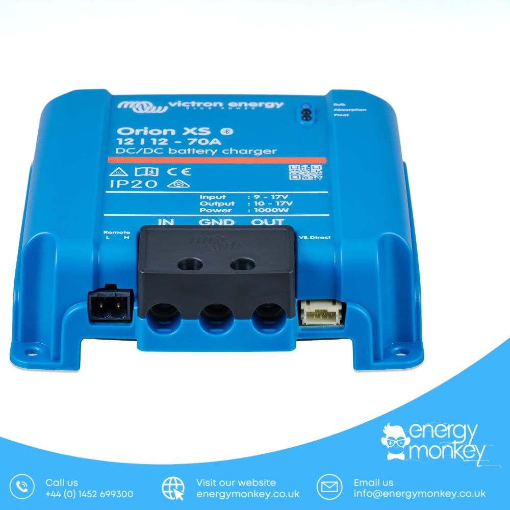 Victron Orion XS 12/12-70A DC-DC charger, front