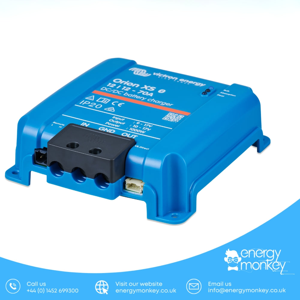 Victron Orion XS 12/12-70A DC-DC charger, left side