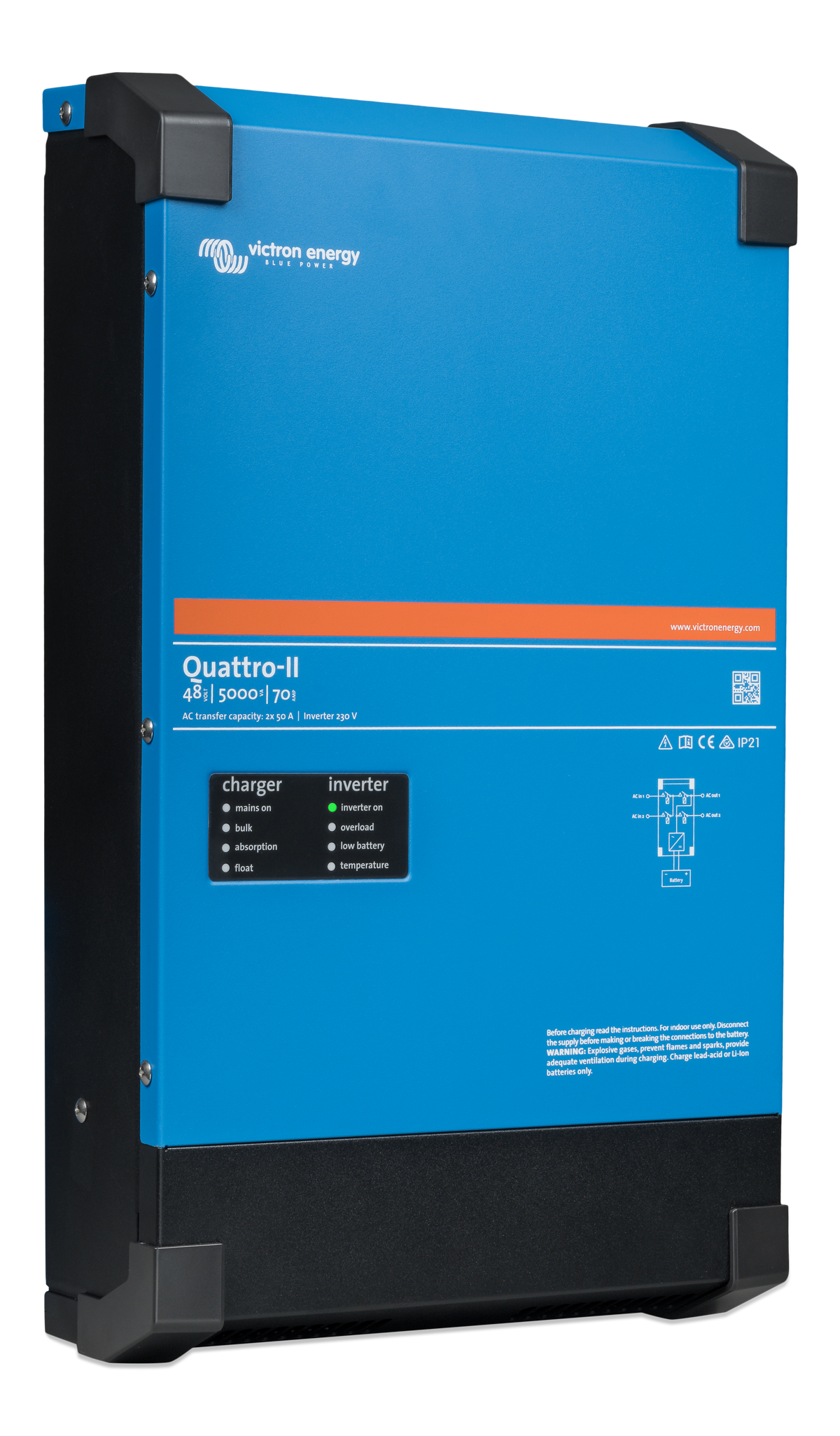 Victron Quattro-II 48/5000/70-50/50 right side