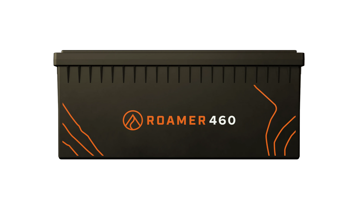 Roamer 460SMART5 12V 460Ah LiFePO4 battery, front view