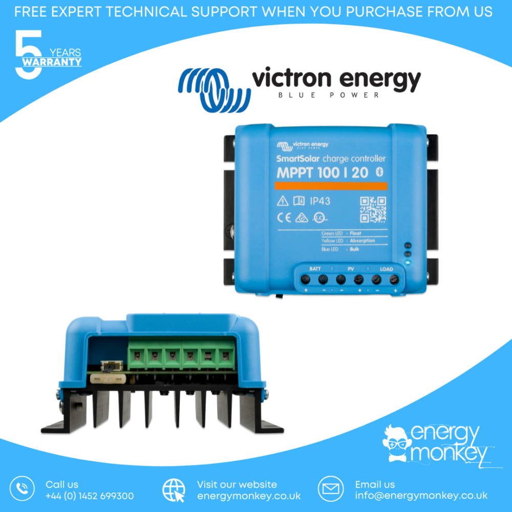 Victron SmartSolar MPPT 100/20, front