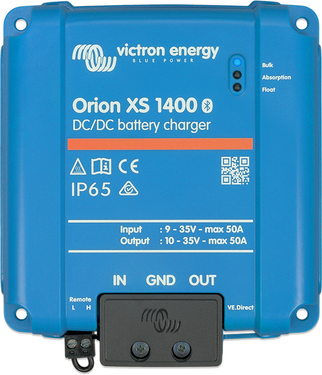 Victron Orion XS 1400 DC-DC charger, top
